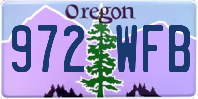 OR license plate 972WFB