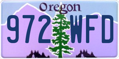 OR license plate 972WFD