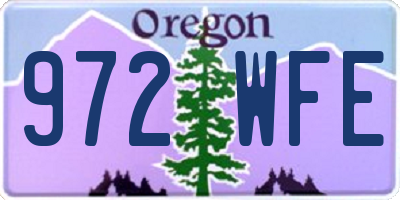OR license plate 972WFE