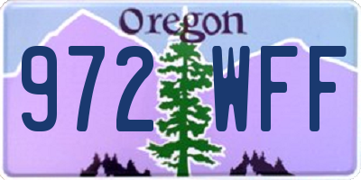 OR license plate 972WFF