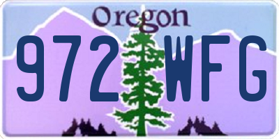 OR license plate 972WFG