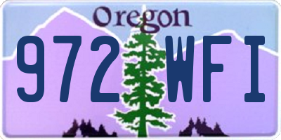 OR license plate 972WFI
