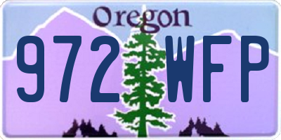 OR license plate 972WFP