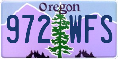 OR license plate 972WFS