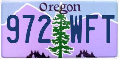 OR license plate 972WFT