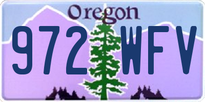 OR license plate 972WFV