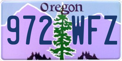 OR license plate 972WFZ