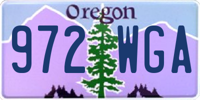 OR license plate 972WGA