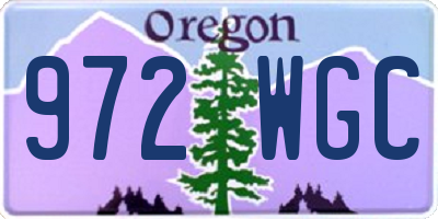 OR license plate 972WGC
