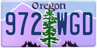 OR license plate 972WGD