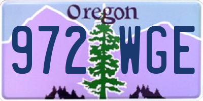 OR license plate 972WGE