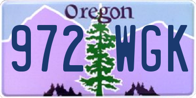 OR license plate 972WGK
