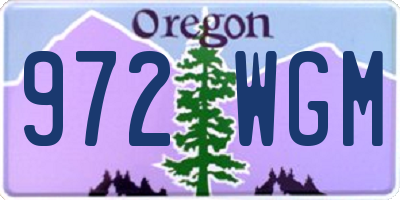 OR license plate 972WGM