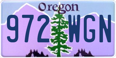 OR license plate 972WGN