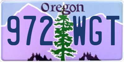 OR license plate 972WGT