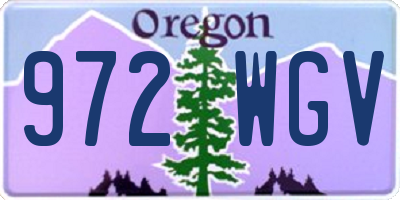 OR license plate 972WGV