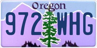 OR license plate 972WHG