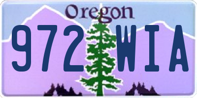 OR license plate 972WIA