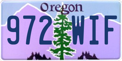 OR license plate 972WIF