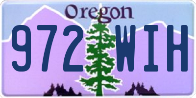 OR license plate 972WIH