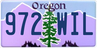 OR license plate 972WIL