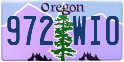 OR license plate 972WIO