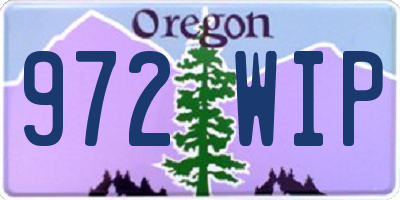 OR license plate 972WIP