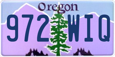 OR license plate 972WIQ