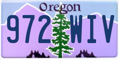 OR license plate 972WIV