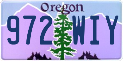 OR license plate 972WIY