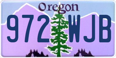 OR license plate 972WJB