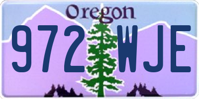 OR license plate 972WJE