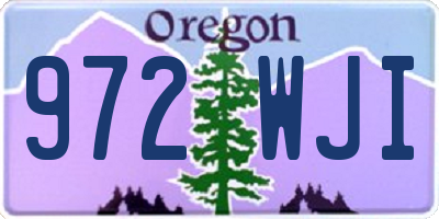 OR license plate 972WJI