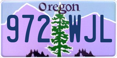 OR license plate 972WJL