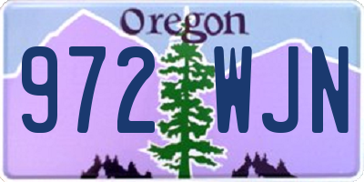 OR license plate 972WJN