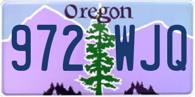 OR license plate 972WJQ