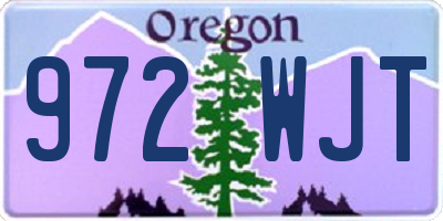 OR license plate 972WJT