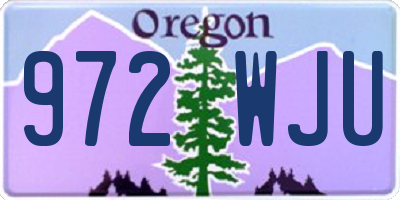 OR license plate 972WJU