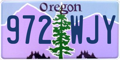 OR license plate 972WJY
