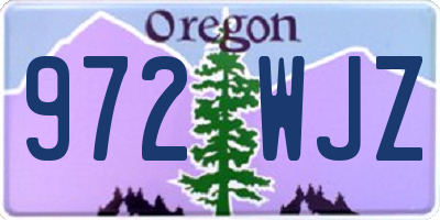 OR license plate 972WJZ