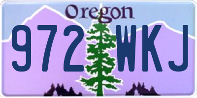 OR license plate 972WKJ