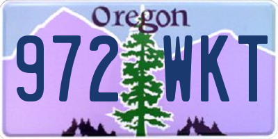OR license plate 972WKT