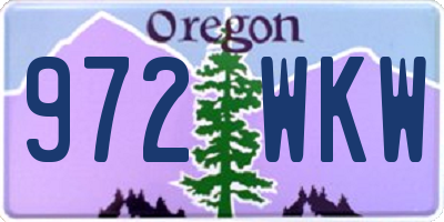 OR license plate 972WKW
