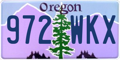 OR license plate 972WKX