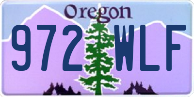 OR license plate 972WLF
