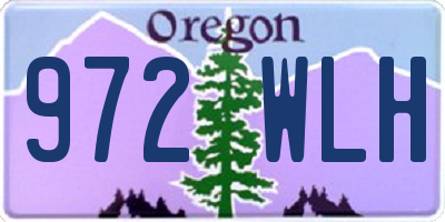 OR license plate 972WLH