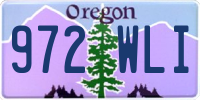 OR license plate 972WLI