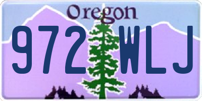 OR license plate 972WLJ