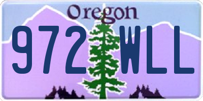 OR license plate 972WLL