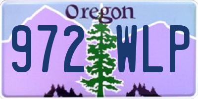OR license plate 972WLP